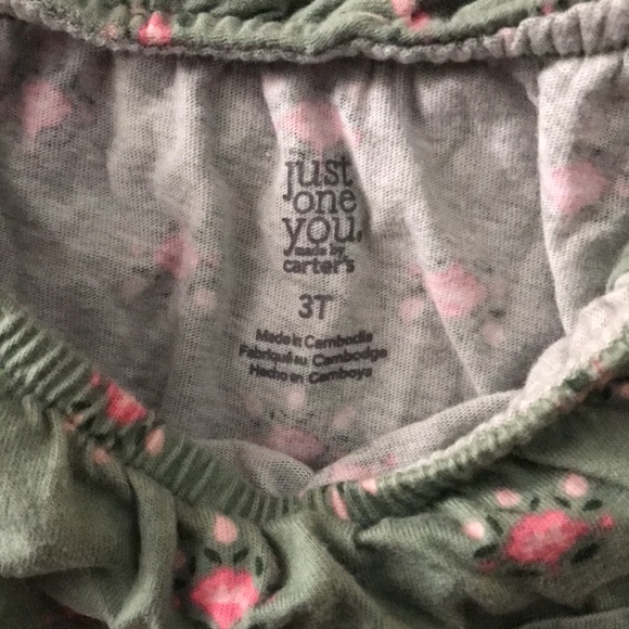 Carter’s just one you 3T green and pink sleeveless romper 💕 - Picture 2 of 4